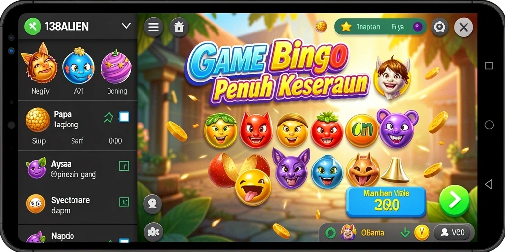 Screenshot gameplay Bingo yang seru di 138ALIEN.