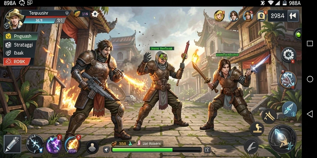 Tampilan gameplay seru dalam 898A dengan strategi yang menegangkan.