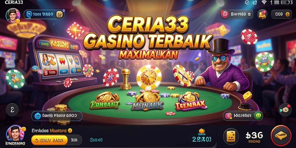 Tampilan gameplay yang menarik dari CERIA33 dengan berbagai permainan Kasino.