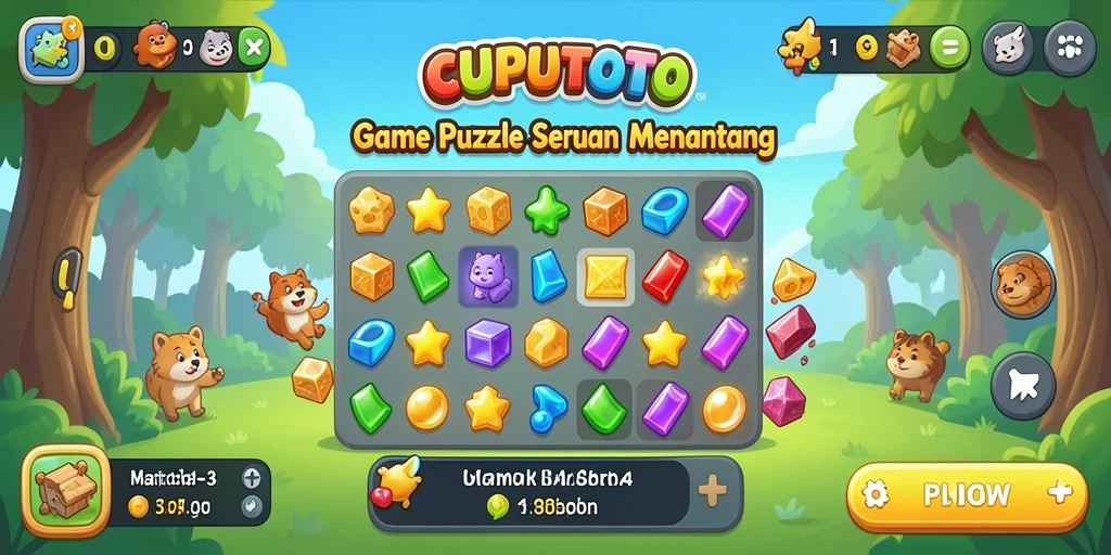 Tampilan gameplay CUPUTOTO yang seru dan penuh warna.