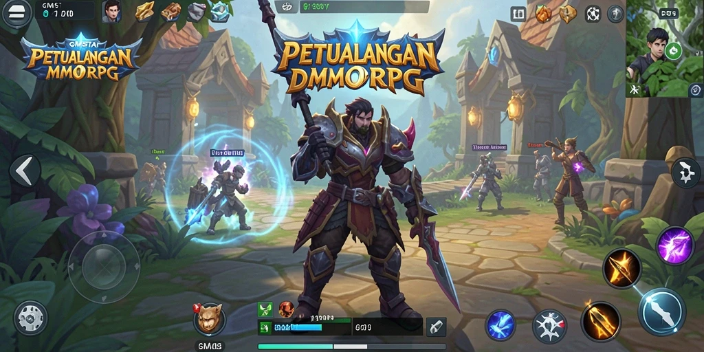 Tampilan gameplay GMSTAR yang menakjubkan di dunia MMORPG.