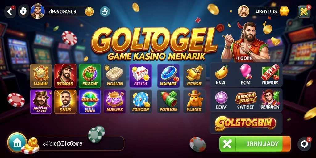 Tampilan gameplay menarik dari GOLTOGEL di aplikasi Kasino.