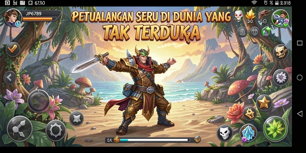 Screenshot permainan JP6789 yang menunjukkan aksi petualangan mendebarkan.