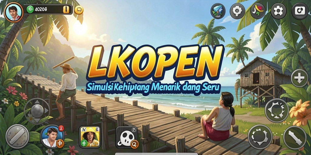 Tampilan gameplay LKOPEN yang menonjol saat menjelajahi dunia simulasi.