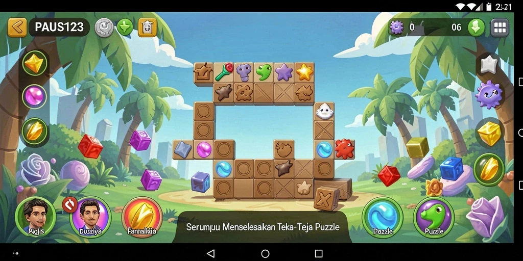 Gameplay menantang di PAUS123 dengan teka-teki yang menarik.