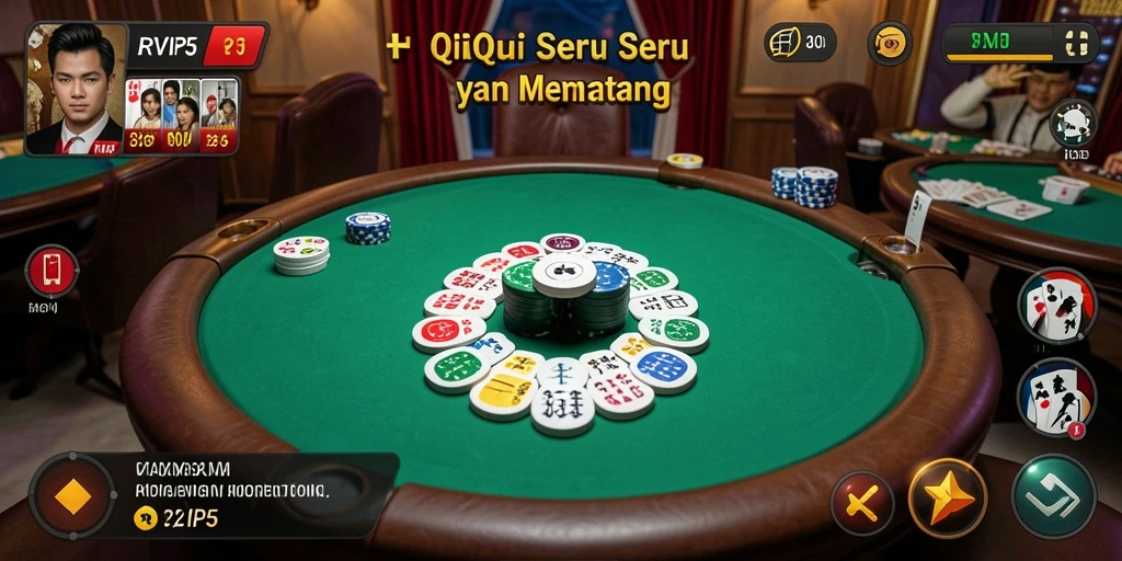 Tampilan gameplay seru RVIP5 dengan fitur QiuQiu yang menarik.