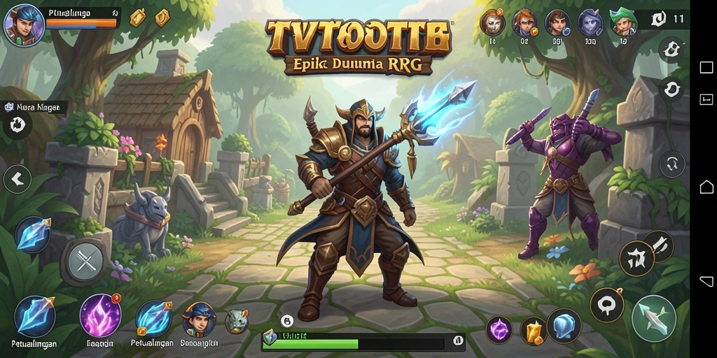 Tampilan gameplay RPG seru dari TVTOTO dengan aksi pertarungan yang mendebarkan.